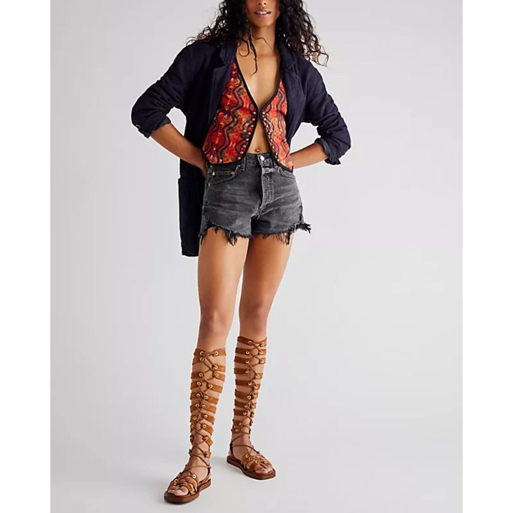 FREE PEOPLE Gemini Vest / Rust Combo - Picture 2 of 12